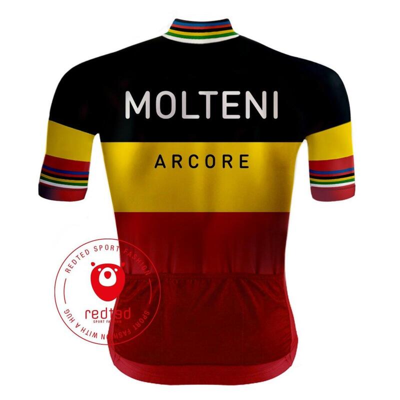 Camisola  de ciclismo retro - Molteni Belgian Champion Jersey - REDTED