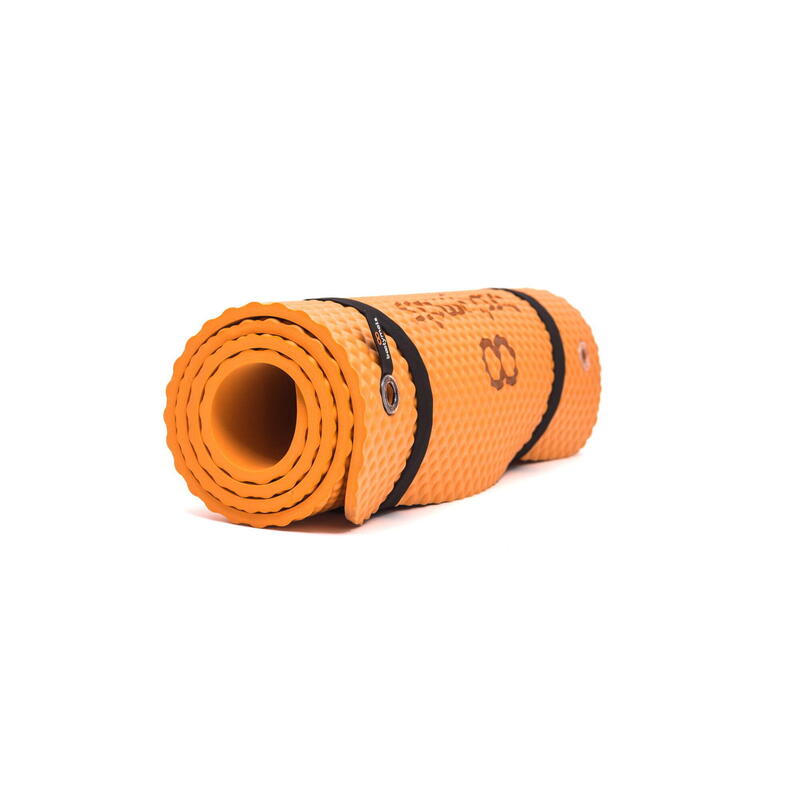 Esterilla de gran tamaño para ejercicios de Pilates de suelo. 180x60cm. Naranja