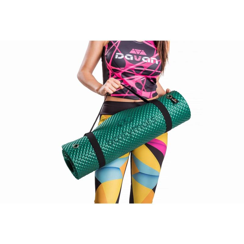 Tapis de sol pour exercices polyvalents, Fitness et Pilates. 160x60cm. Vert
