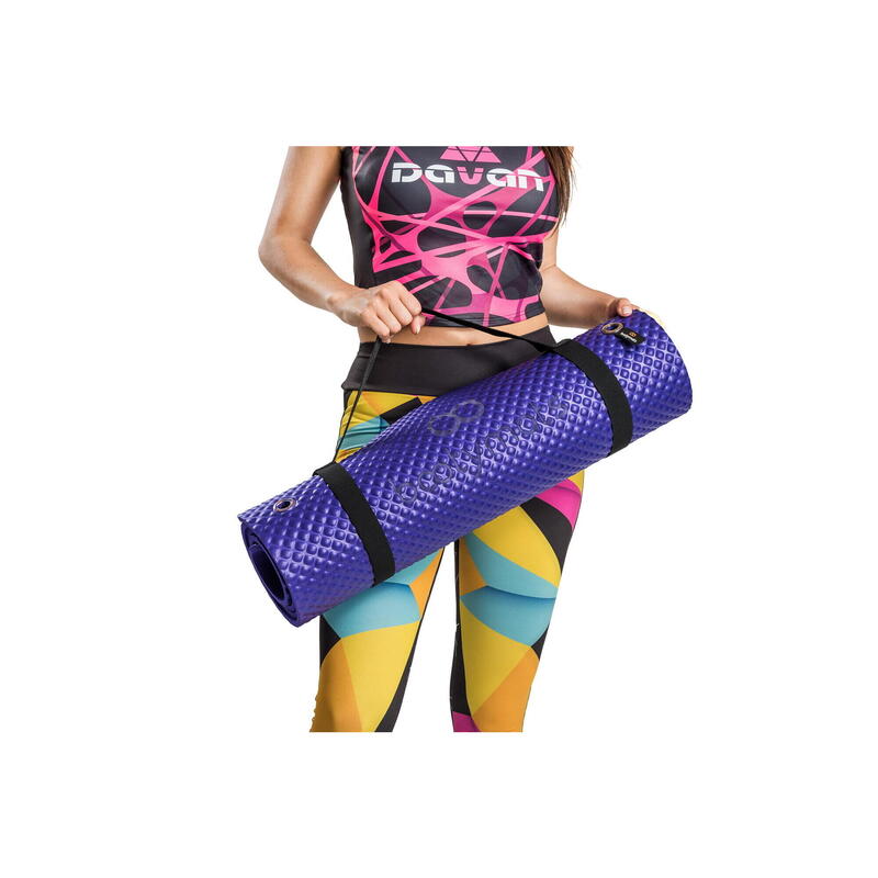 Tapis de sol pour exercices polyvalents, Fitness et Pilates. 160x60cm. Violett