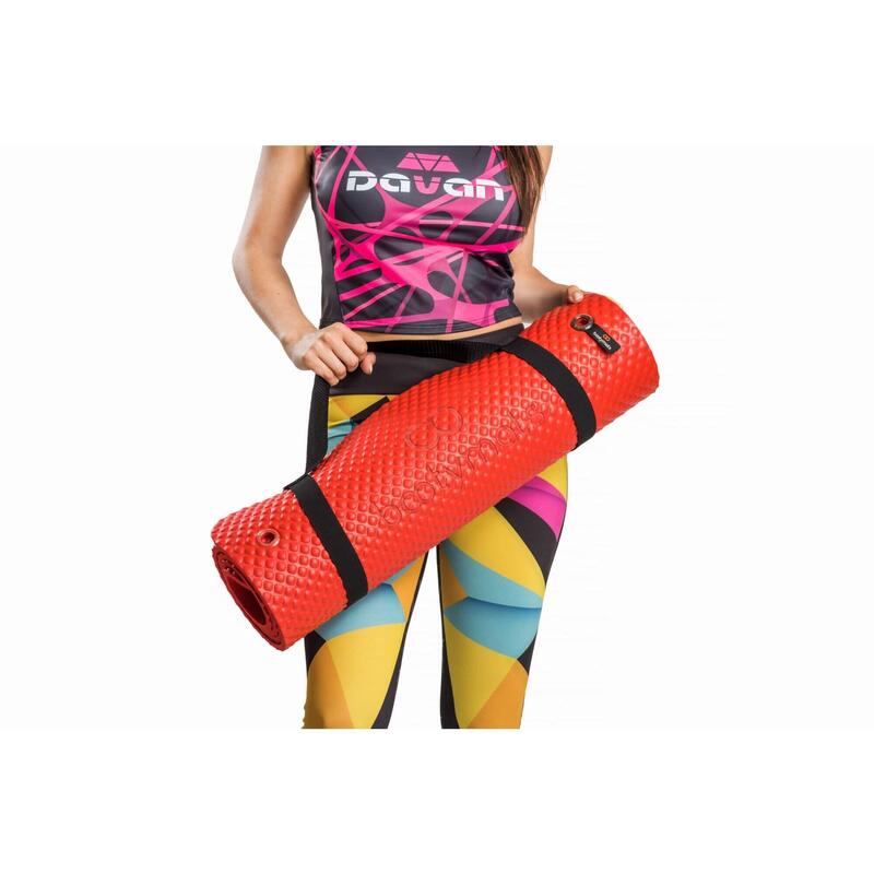 Esterilla multifunción para ejercicios de Fitness y Pilates. 160x60cm. Rojo