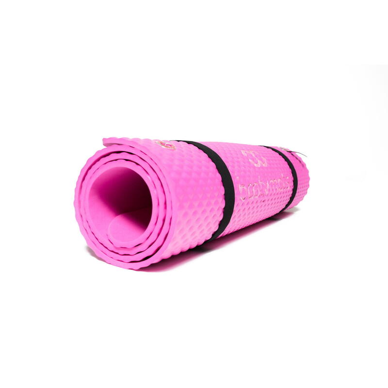 Tapis de sol pour exercices polyvalents, Fitness et Pilates. 160x60cm. Rose