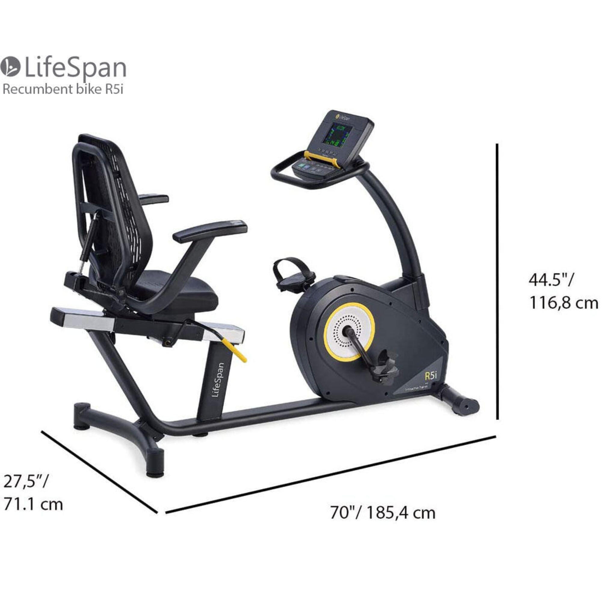 LifeSpan Fitness Exercise Bike Recumbent Bike R5i Semi-Pro 7/7
