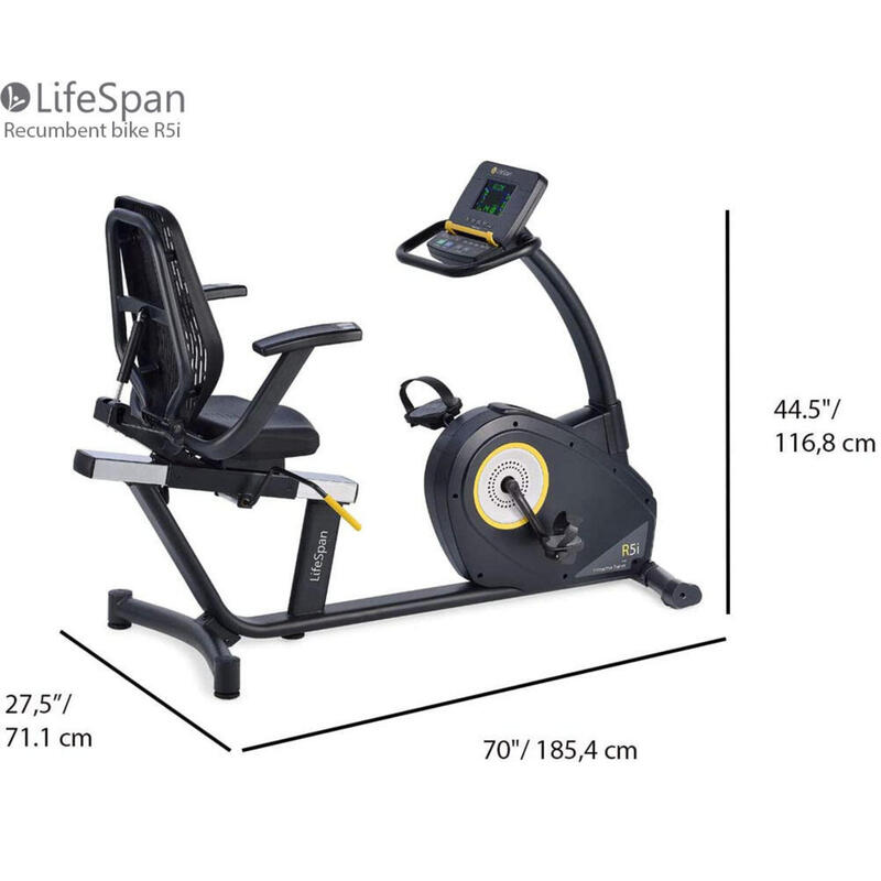 LifeSpan Fitness Bicicleta estática semiprofesional R5i Autogenerada