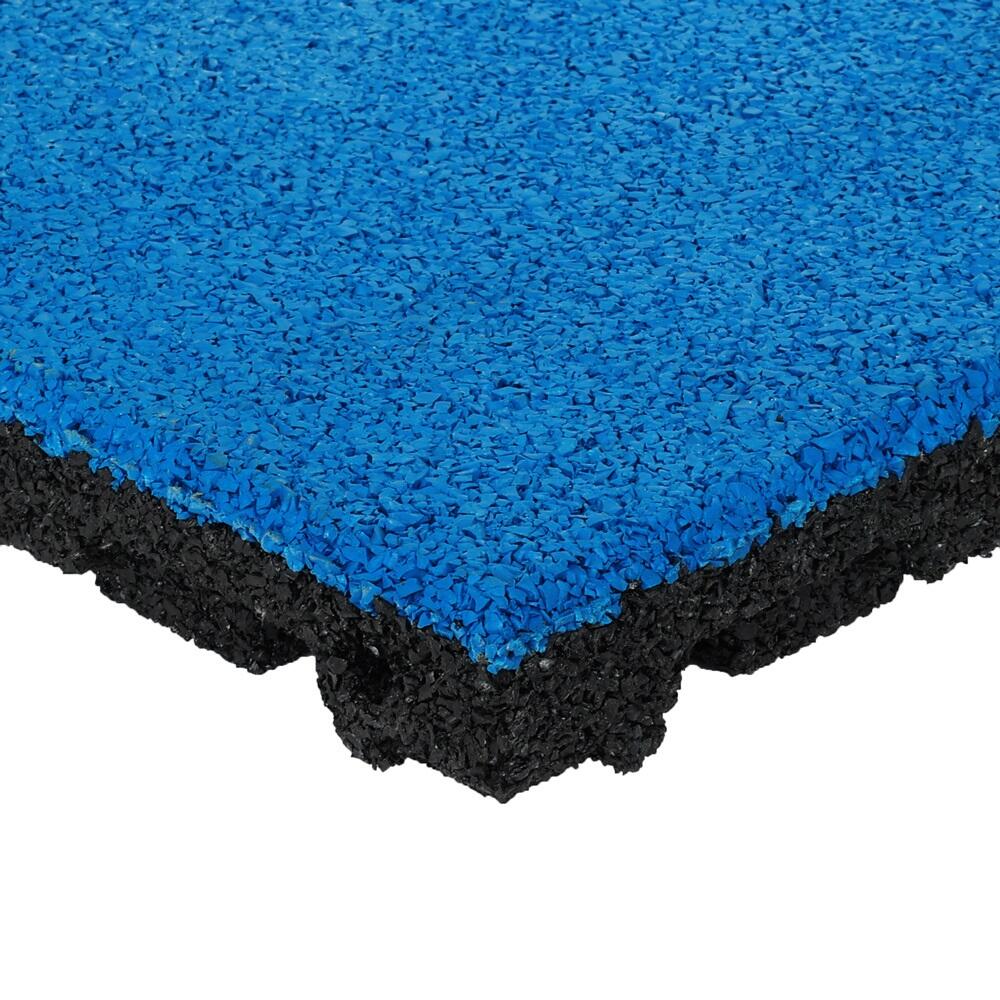Piastrella in gomma EPDM con strato superiore - 50x50 cm - 45 mm - Blu brillante 3/5