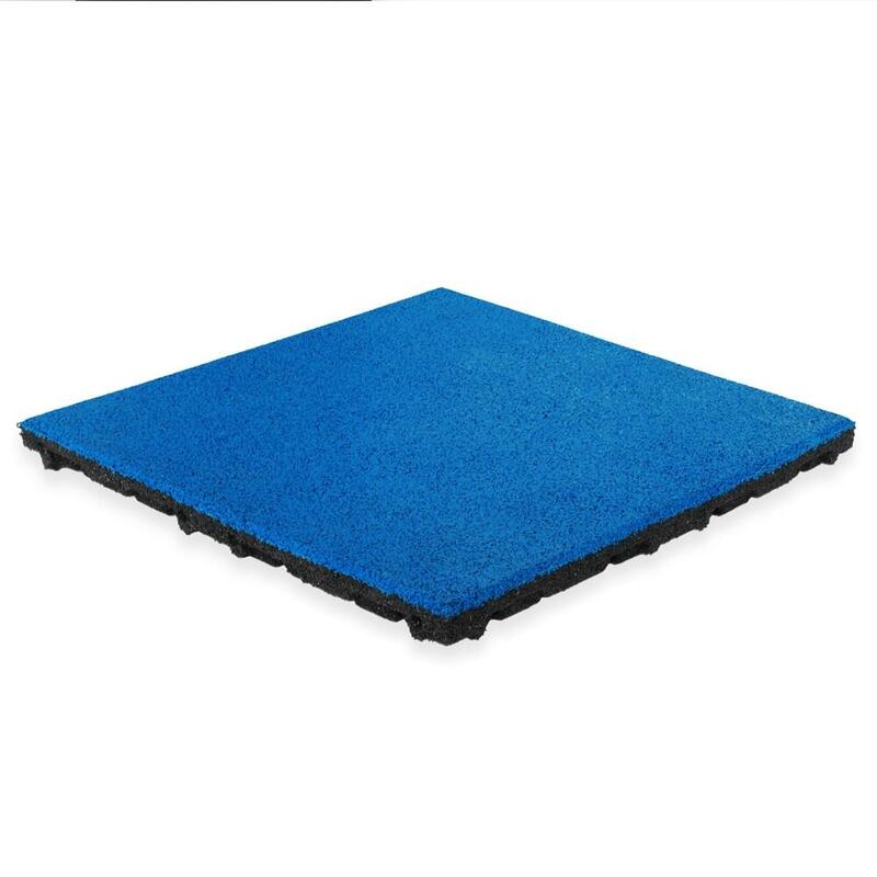 Ladrilho de borracha EPDM camada superior - 50x50 cm - 45 mm - azul claro