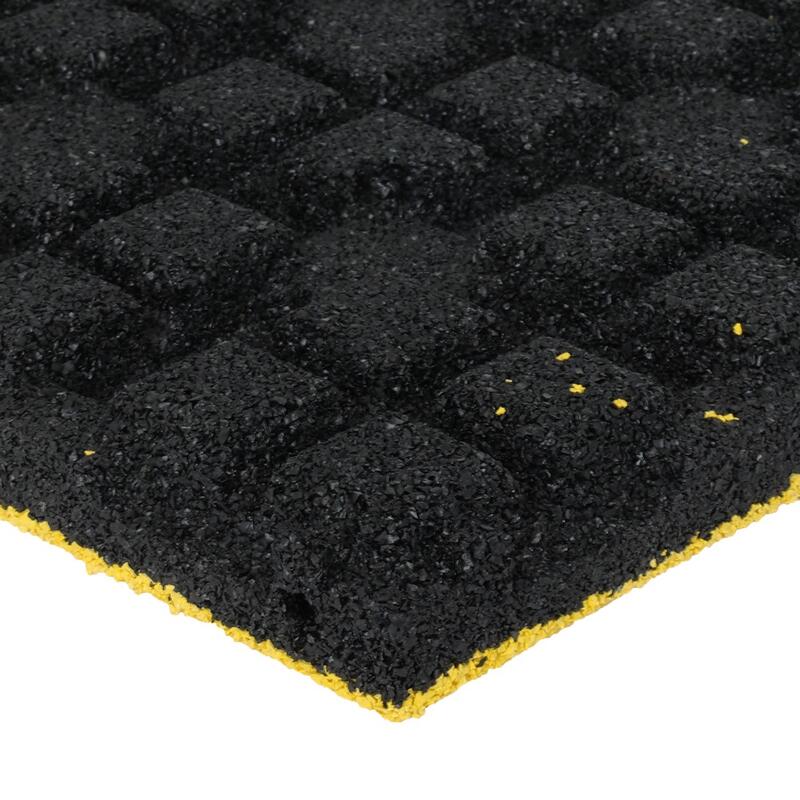 Gummifliese EPDM-Deckschicht - 50 x 50 cm - 45 mm - Gelb