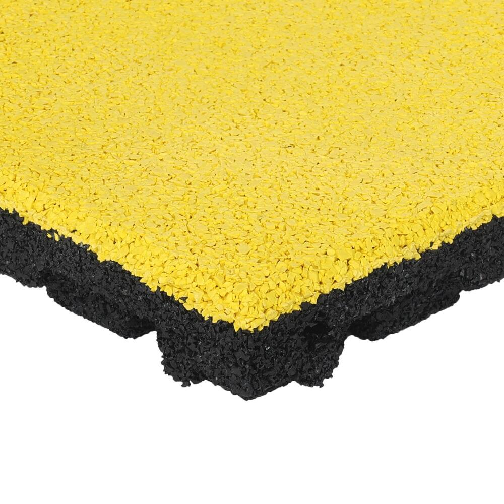 Strato superiore in gomma EPDM - 50 x 50 cm - 45 mm - Giallo 3/5