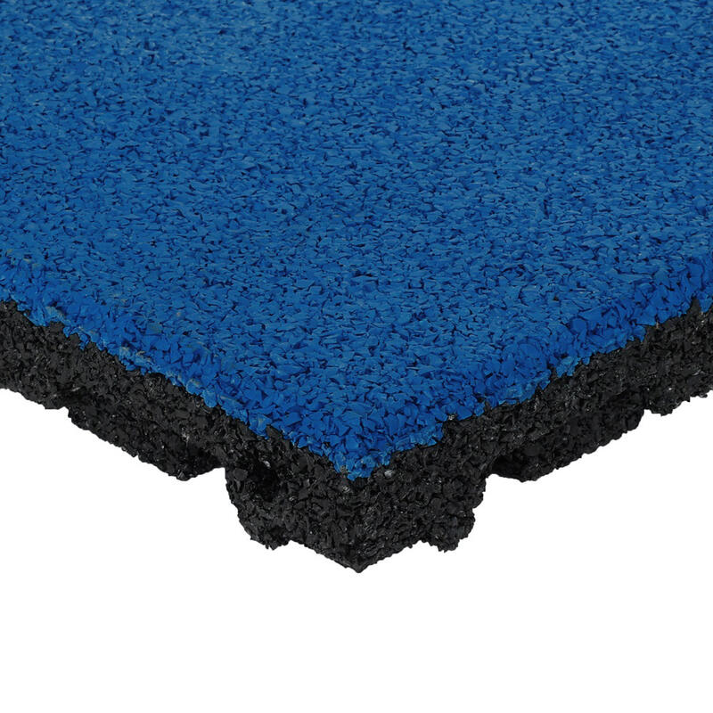Dalle caoutchouc EPDM couche supérieure - 50x50 cm - 45 mm - Bleu foncé