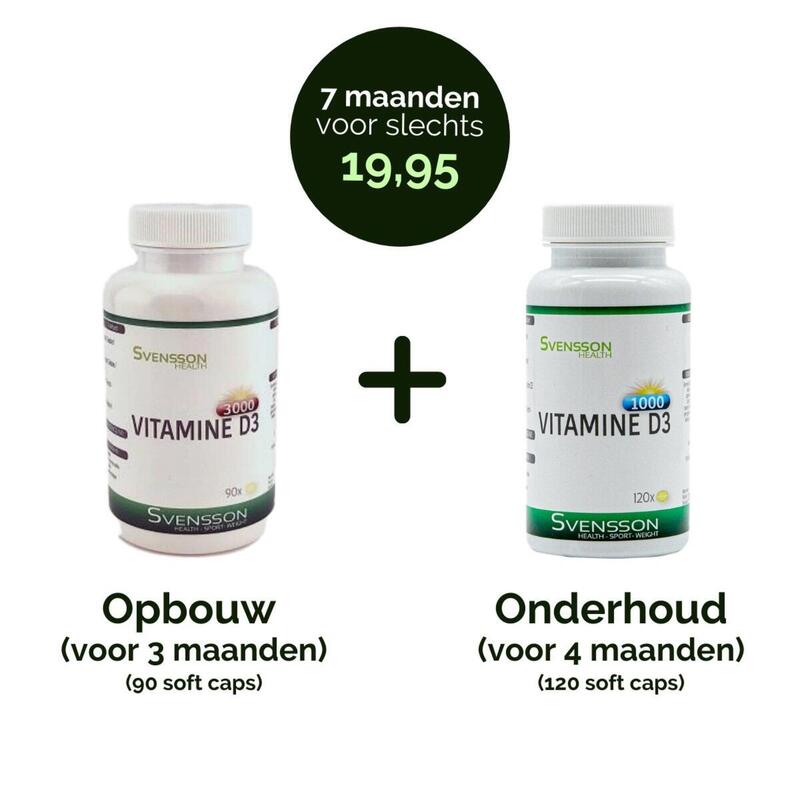 Pack Svensson Vitamine D - stock de 7 mois - 3000 UI + 1000 UI (entretien)