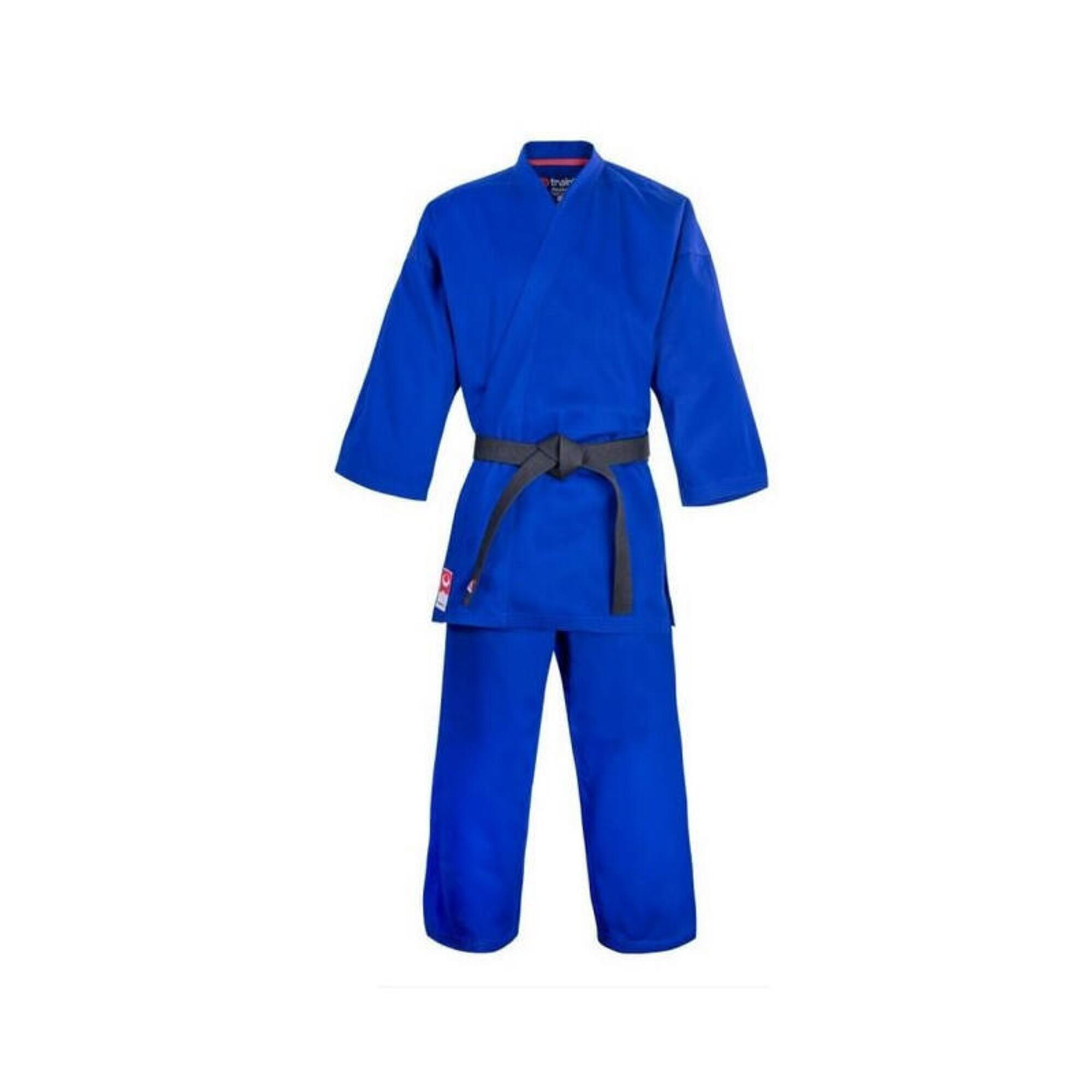 blauwe karate kimono