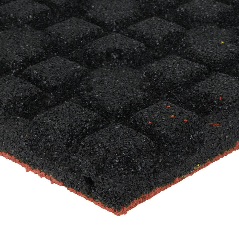 Strat superior din EPDM pentru plăci de cauciuc - 50 x 50 cm - 45 mm - Roșu