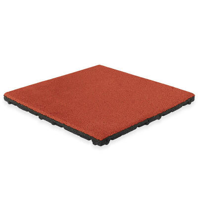 Rubber tegel epdm toplaag - 50 x 50 cm - 45 mm - rood