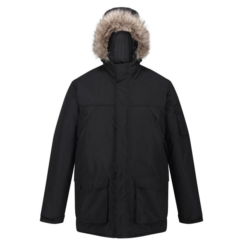 Parka Salinger II de Piel Sintética para Hombre Negro