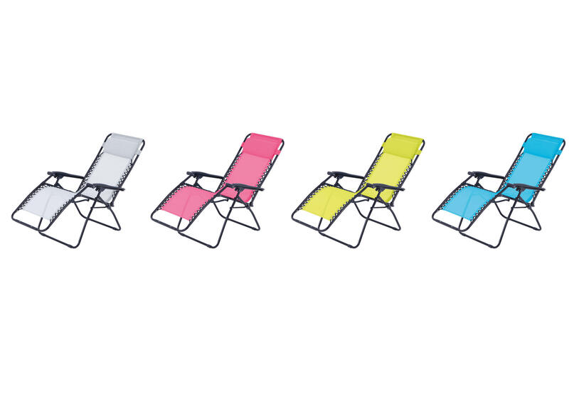 Fauteuil de camping relax multi positions - Rose