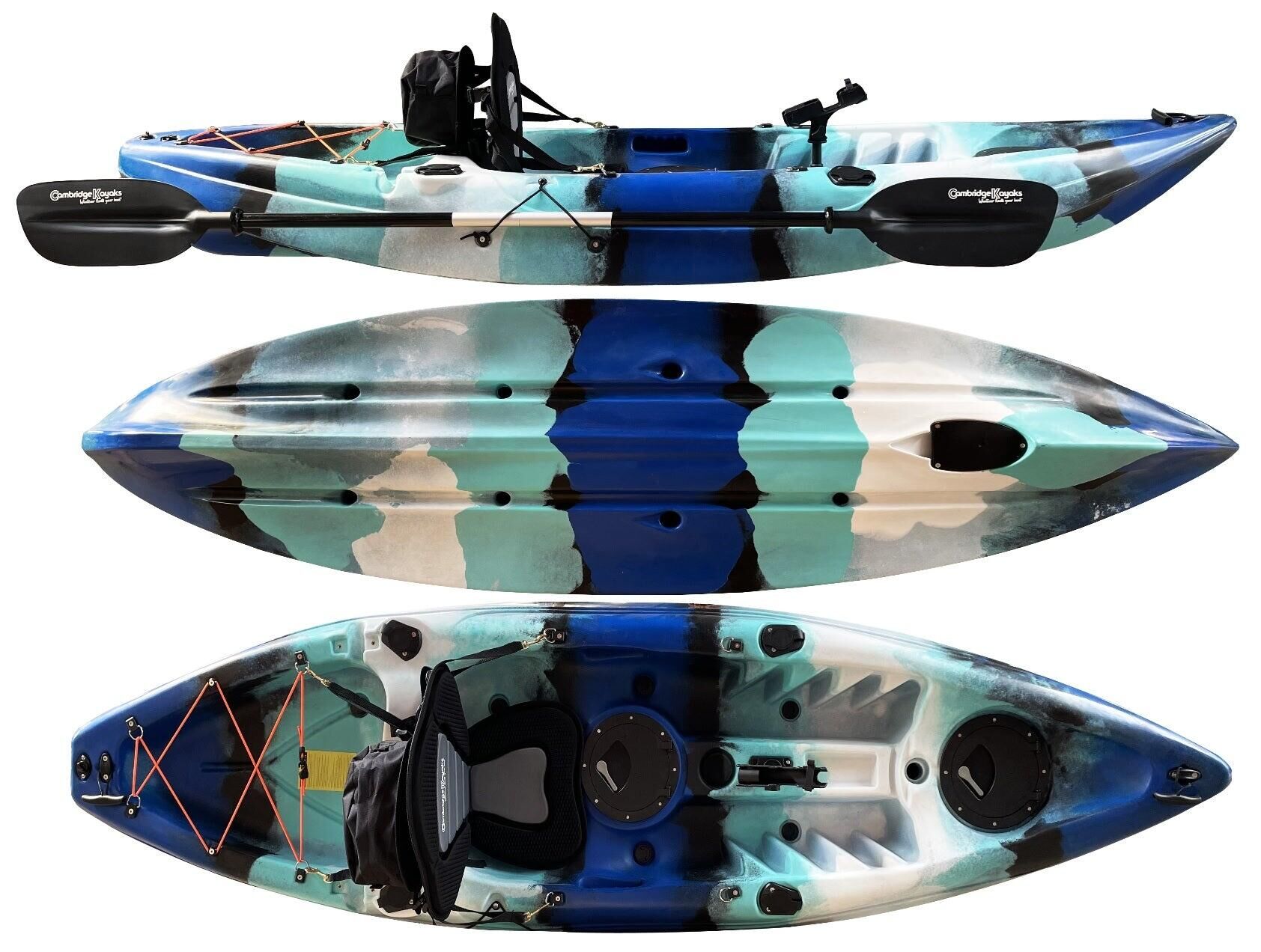 CAMBRIDGE KAYAKS Cambridge Kayak Zander Single sit on top kayak Light Blue and Dark Blue