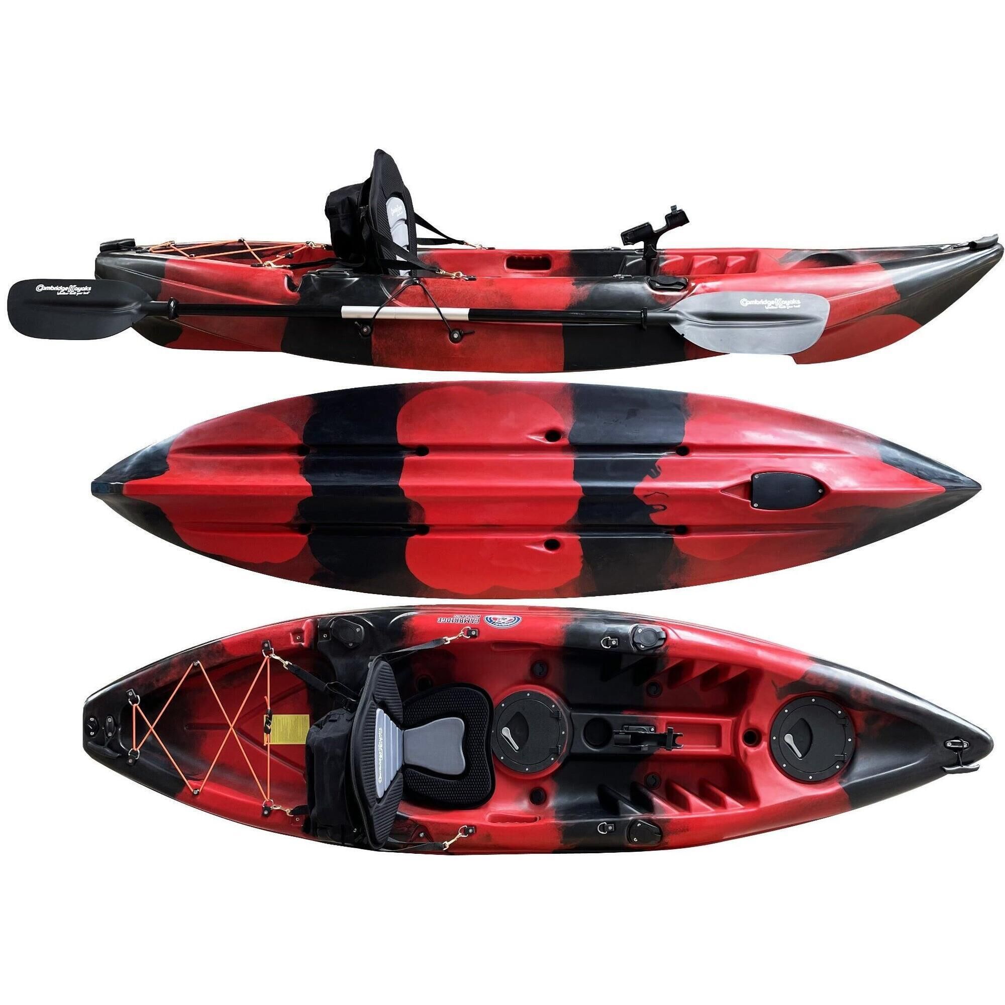 CAMBRIDGE KAYAKS Cambridge Kayak Zander Single sit on top kayak Red and Black Camo