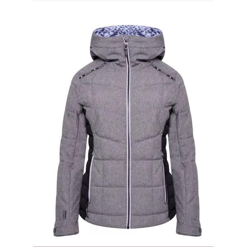 Chaqueta de Esquí Expertise Jaspeada para Mujer Gris Carbón
