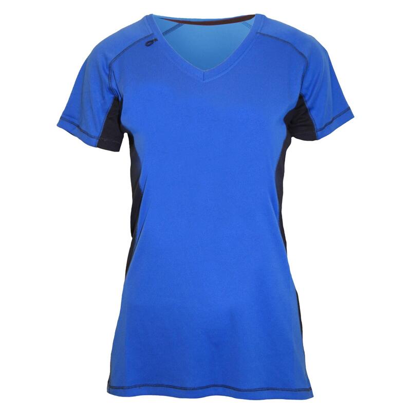 Camiseta de manga corta modelo Beijing para mujer Azul/azul marino