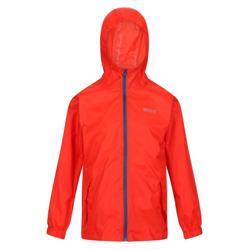 Chaqueta impermeable modelo Pack It Jacket III para niños Rojo Fuego