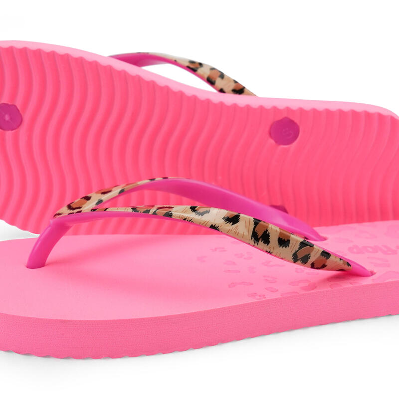 Damen Flip Flop Zehentrenner easy*leo Neon Pink