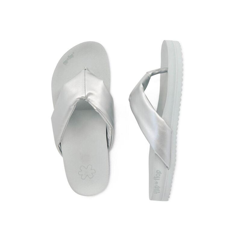 Damen Flip Flop Zehentrenner toe*fine Silver