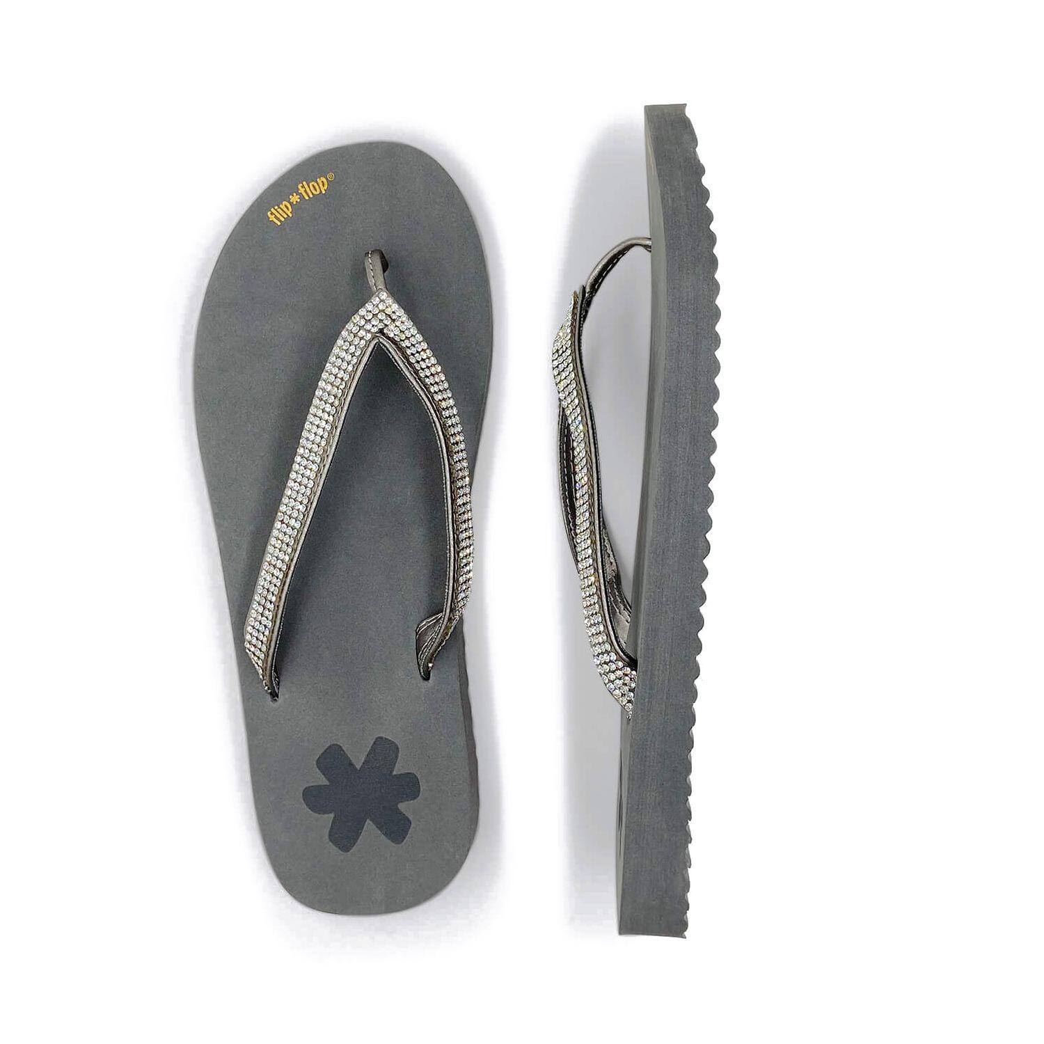 Femme tongs flip*glam Acier 4/7