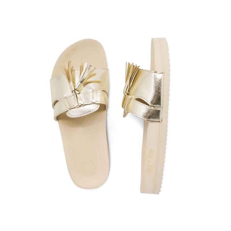 Sandale femme pool*tassel or