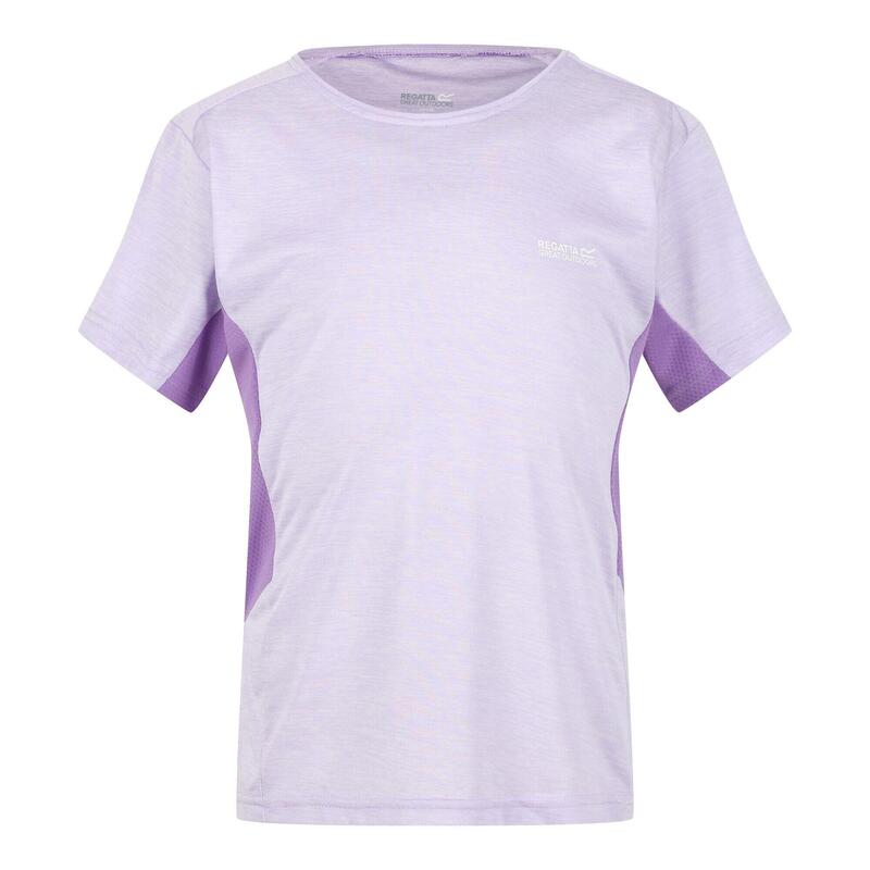 Camiseta Takson III Jaspeada para Niños/Niñas Lila Pastel, Amatista Clara