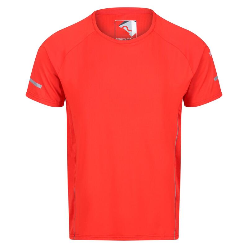 Camiseta Highton Pro Logotipo para Hombre Rojo Fuego