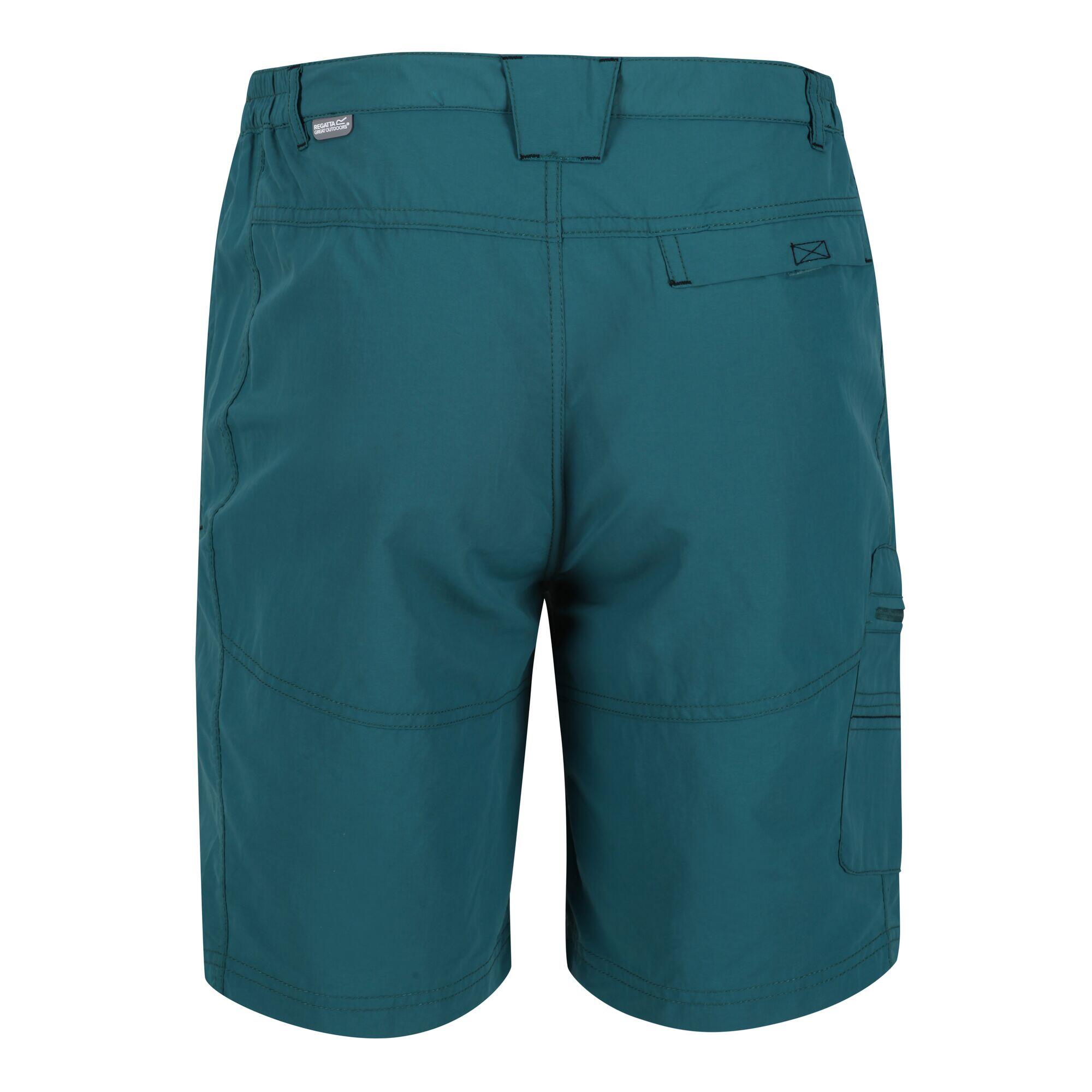 Mens Leesville II Walking Shorts (Pacific Green) 2/5