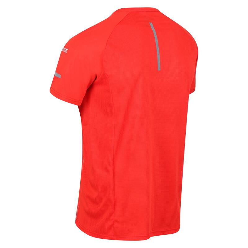 Camiseta Highton Pro Logotipo para Hombre Rojo Fuego