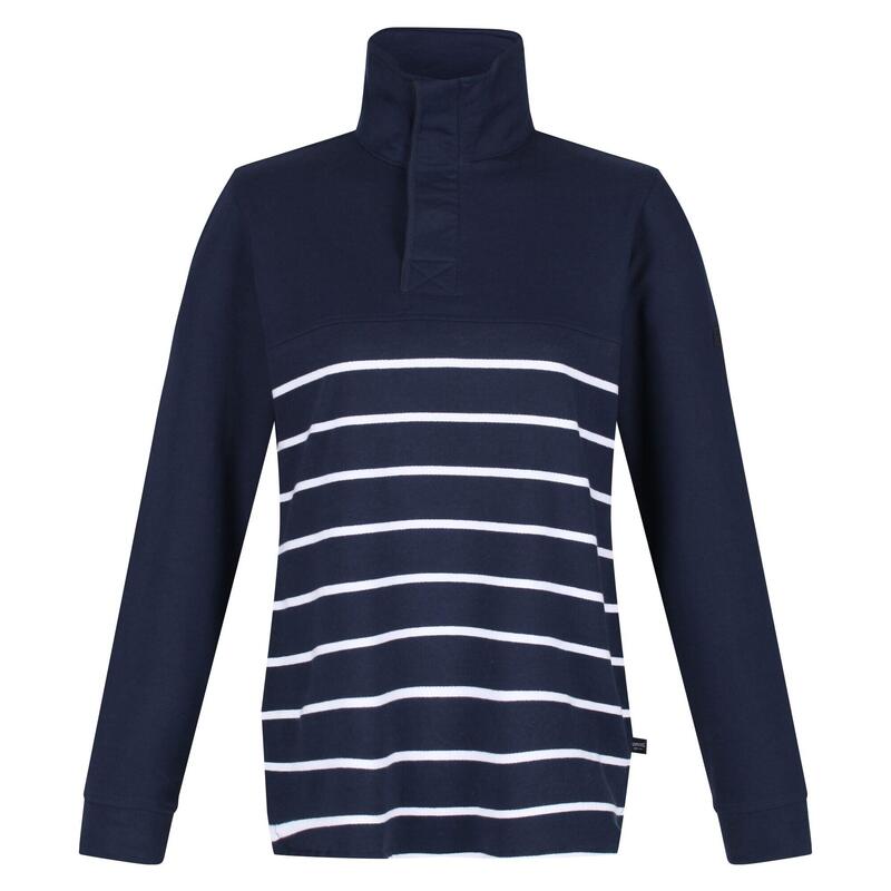 Forro Polar Camiola II de Rayas para Mujer Marino, Blanco