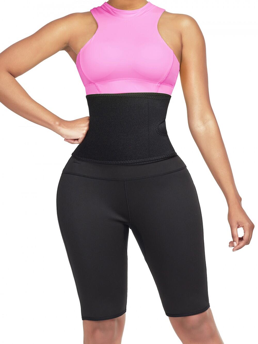 Fitness kalhoty se zabudovaným páskem pro hubnoucí ženy, neopren 3/7