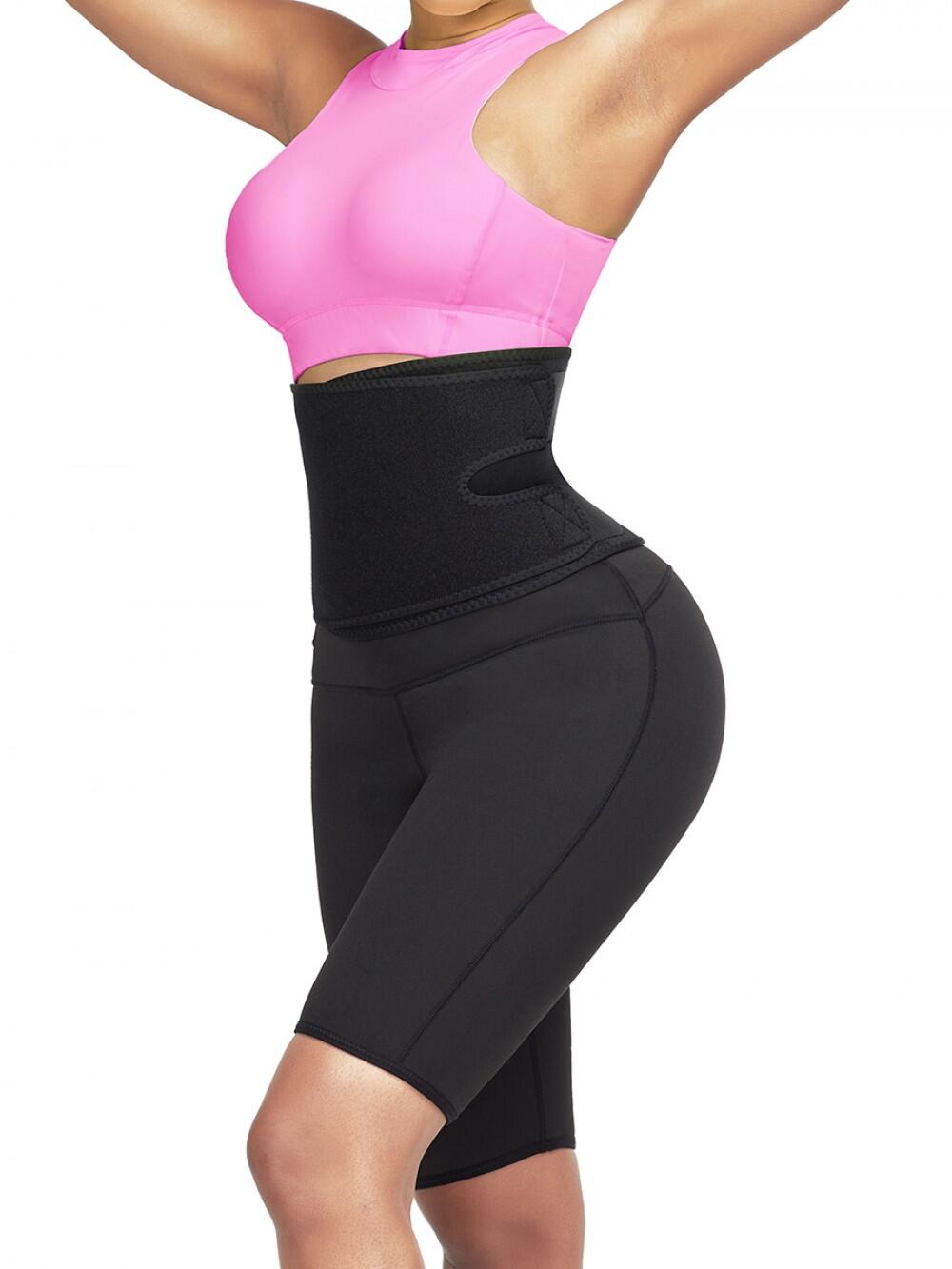 Fitness kalhoty se zabudovaným páskem pro hubnoucí ženy, neopren 6/7