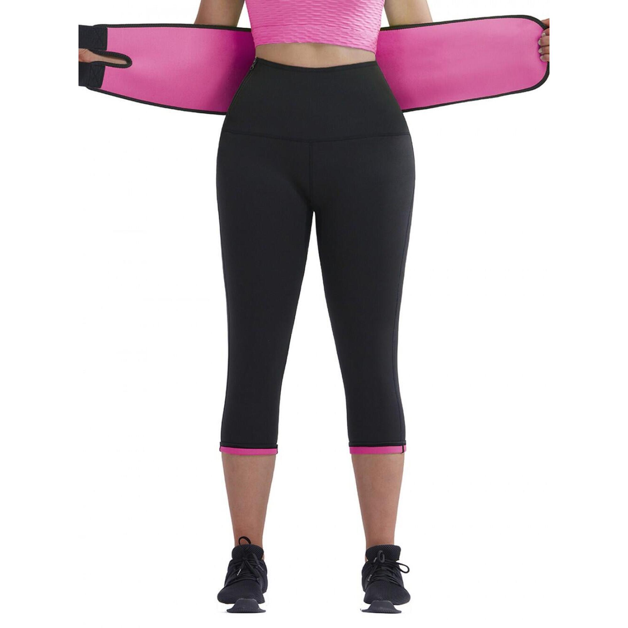 SLIMBODY Fitness kalhoty se zabudovaným páskem pro hubnoucí ženy, neopren