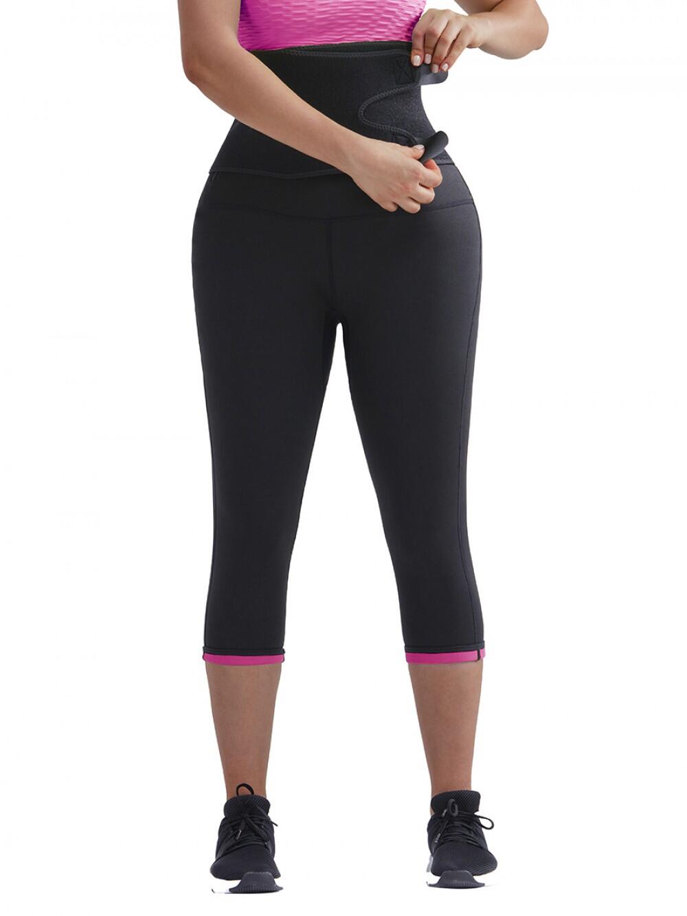 Fitness kalhoty se zabudovaným páskem pro hubnoucí ženy, neopren 6/7