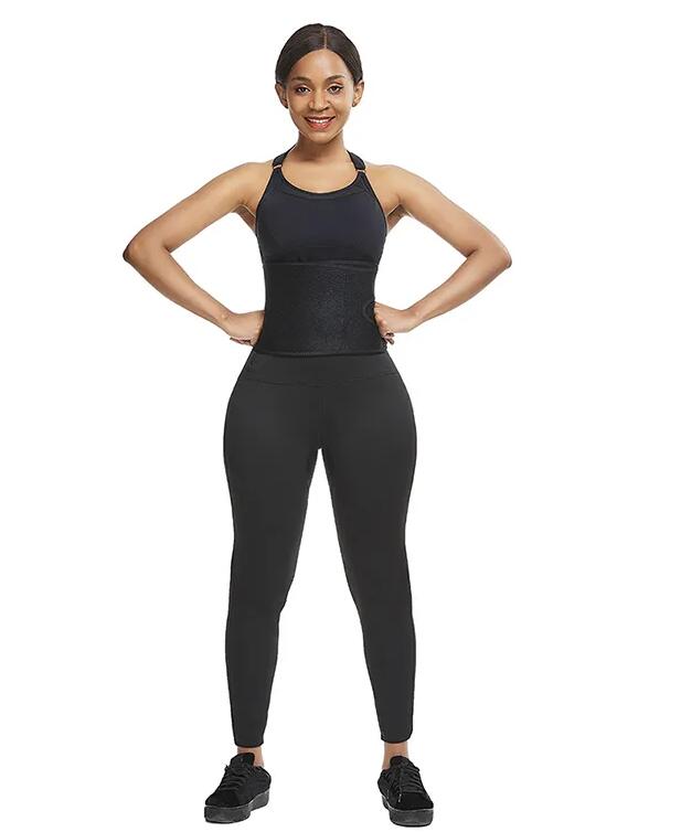 Fitness kalhoty se zabudovaným páskem pro hubnoucí ženy, neopren 3/7