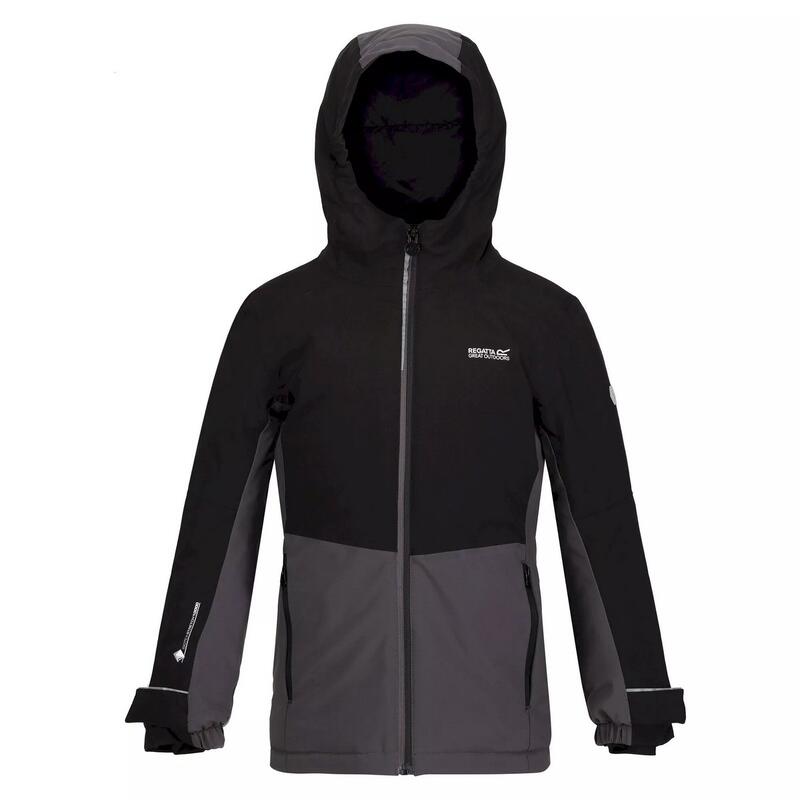 Chaqueta Acolchada Highton III para Niños/Niñas Negro, Gris Oscuro