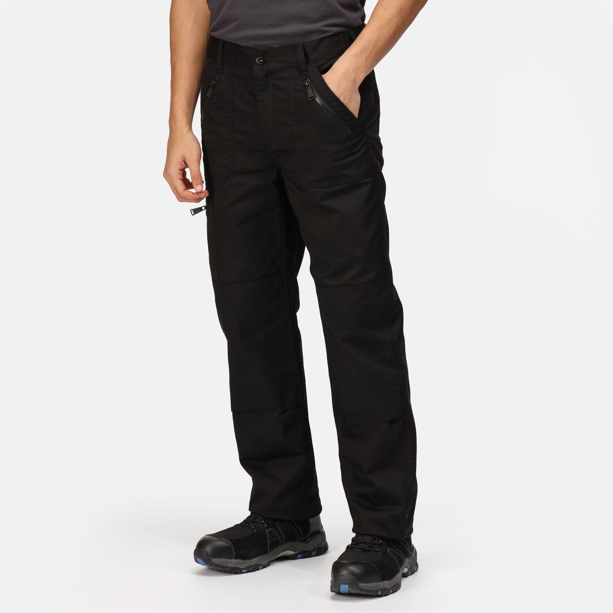 Mens Pro Action Waterproof Trousers Long (34in) (Traffic Black) 4/5