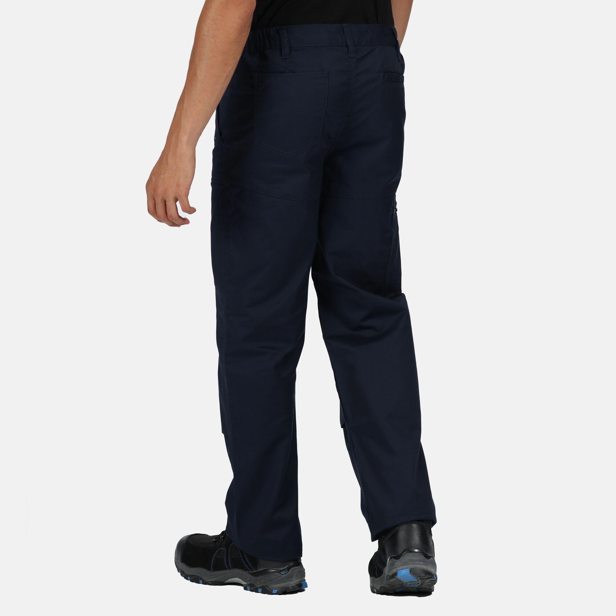 Mens Pro Action Waterproof Trousers Long (34in) (Navy) 2/5