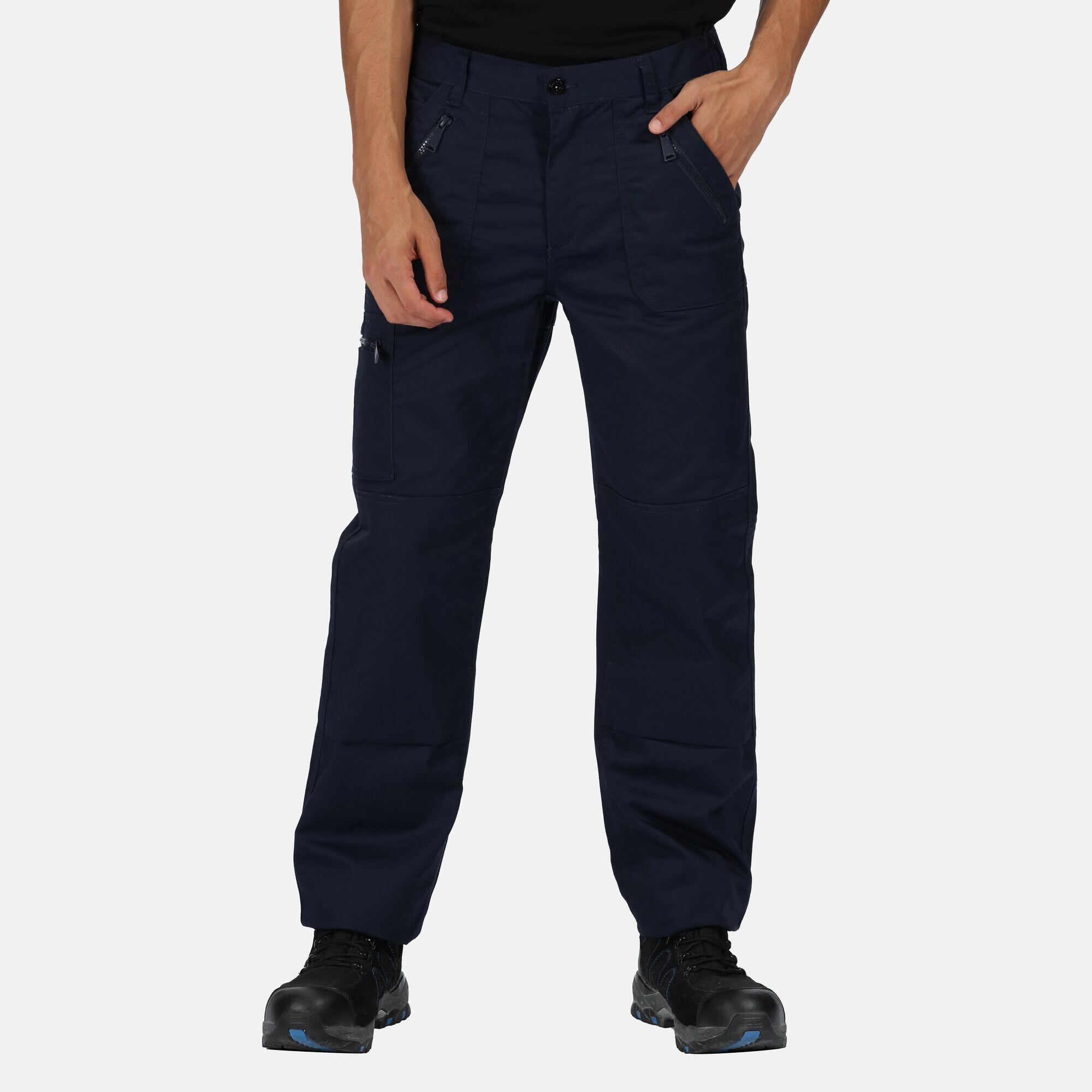 Mens Pro Action Waterproof Trousers Long (34in) (Navy) 4/5