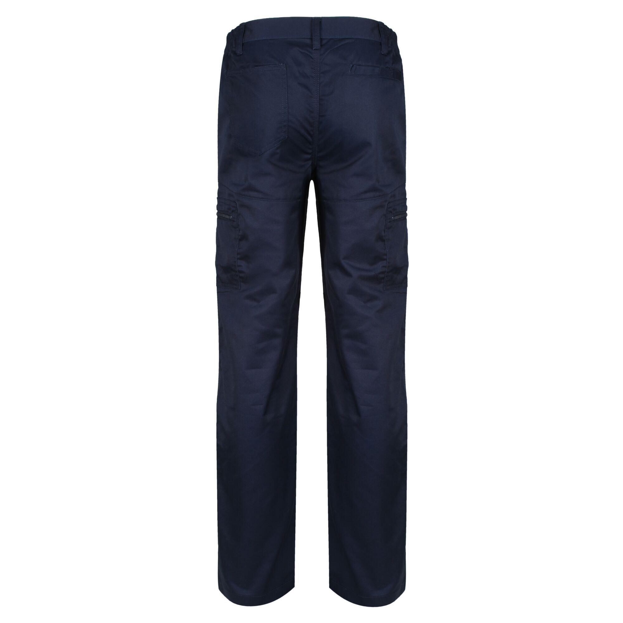 Mens Pro Action Waterproof Trousers Long (34in) (Navy) 3/5