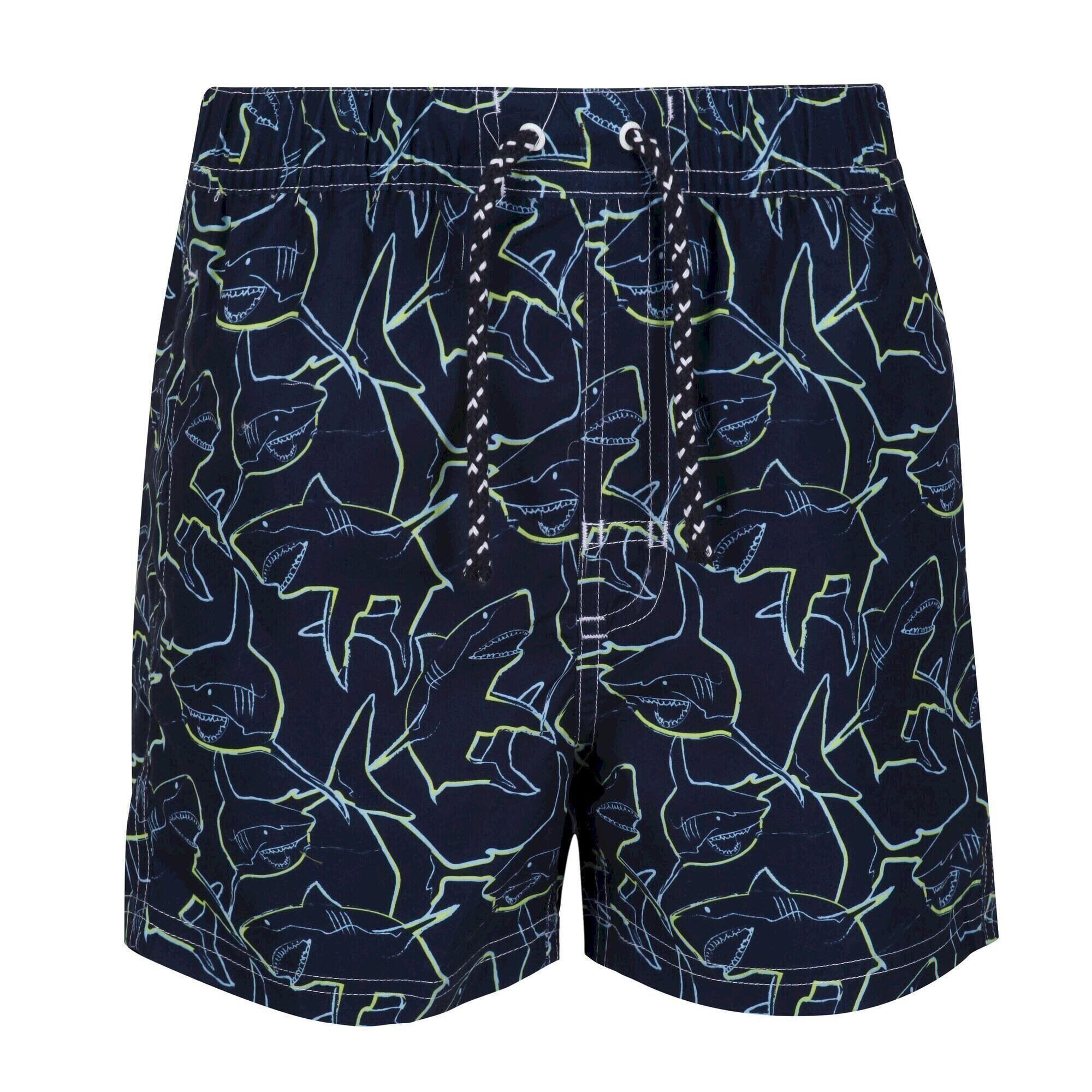 REGATTA Boys Skander II Shark Swim Shorts (Navy)