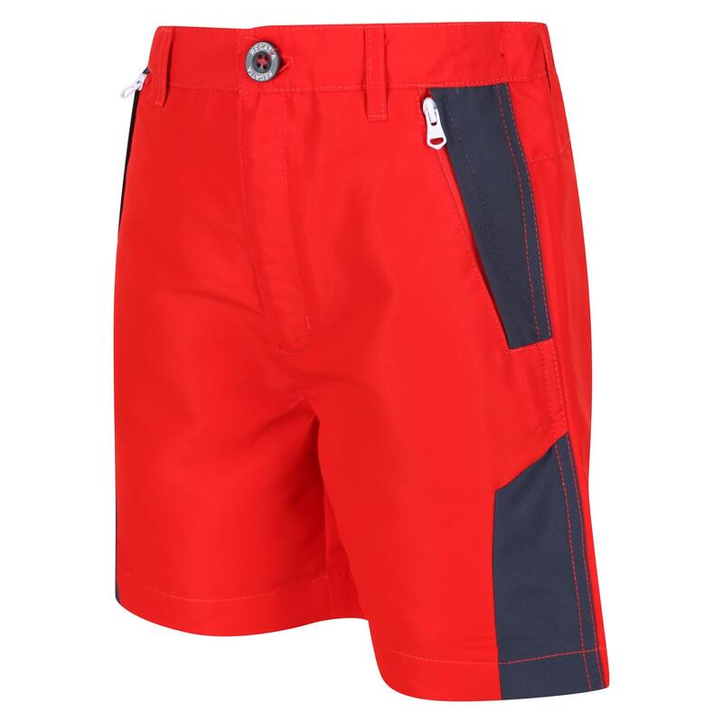 Pantaloncini Montagna Bambini Regatta Sorcer II Rosso Fuoco Grigio India