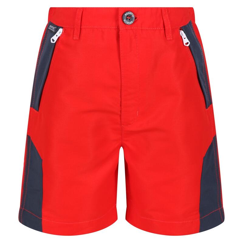 Short SORCER Enfant (Rouge vif / Gris foncé)