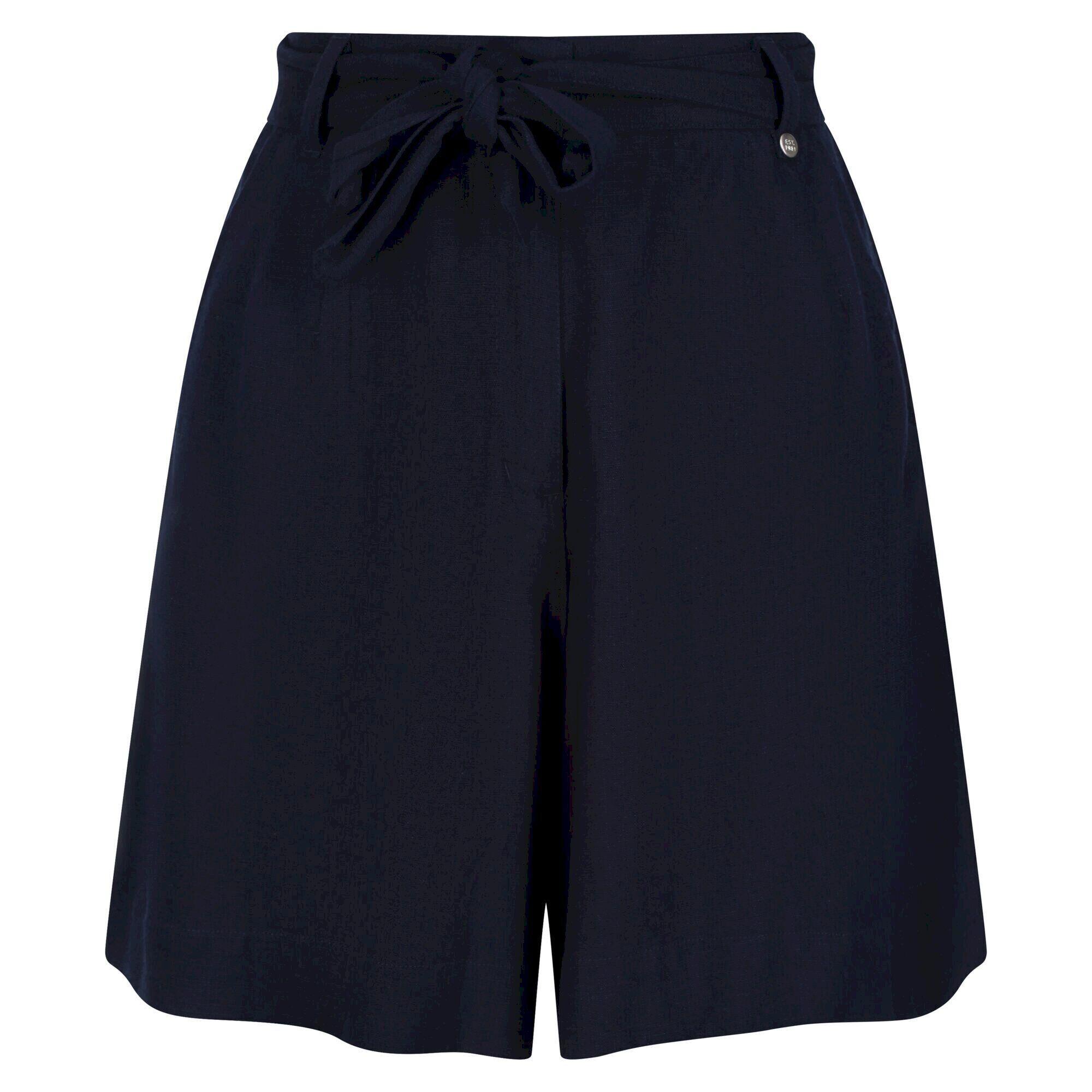 Womens/Ladies Sabela Paper Bag Shorts (Navy) 1/5