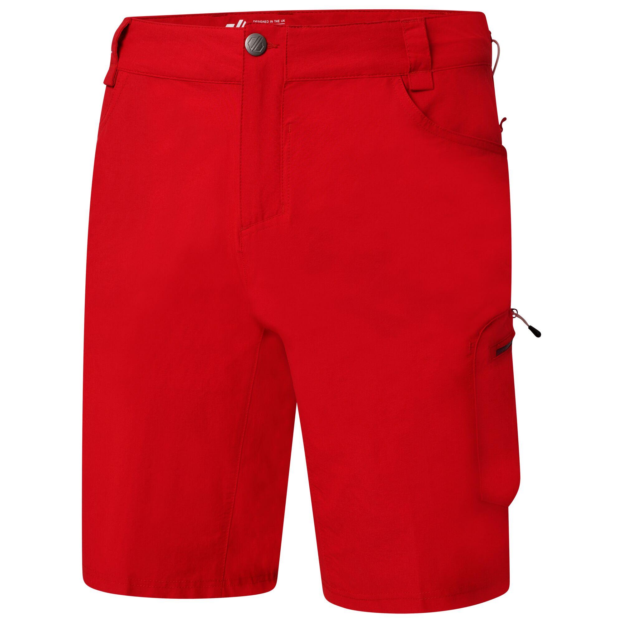Mens Tuned In II Multi Pocket Walking Shorts (Danger Red) 3/5