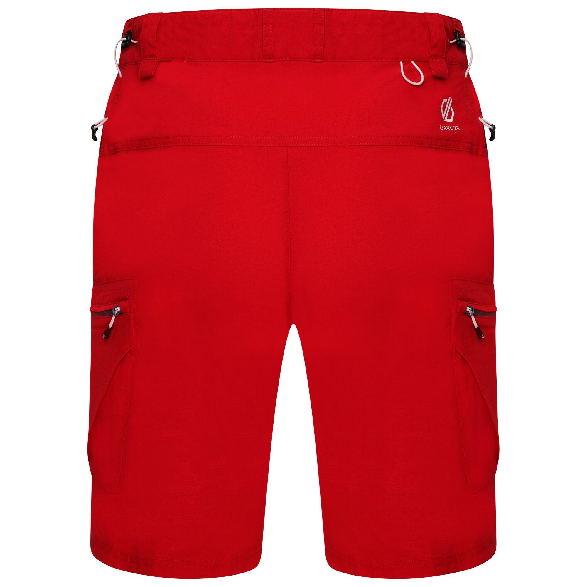 Mens Tuned In II Multi Pocket Walking Shorts (Danger Red) 2/5