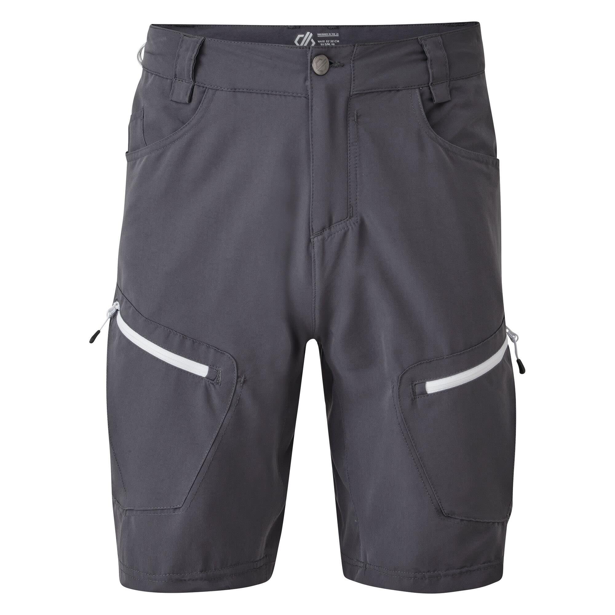 Mens Tuned In II Multi Pocket Walking Shorts (Ebony Grey) 1/3